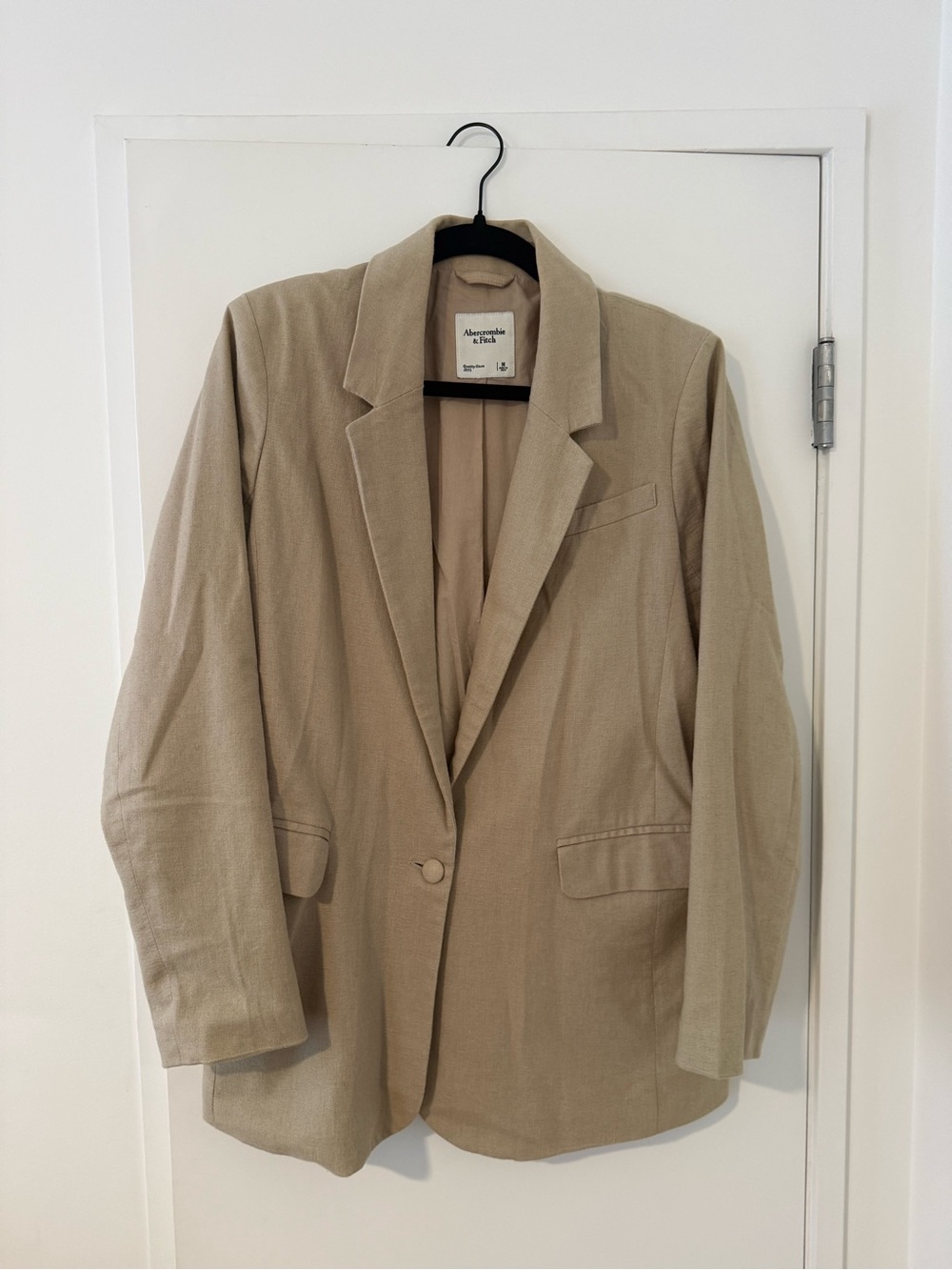 Abercrombie & Fitch Linen Blend Tan Blazer
